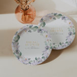 Assiettes En Carton Elégante aquarelle Fête des mariées florale pourpr<br><div class="desc">Cette collection met en valeur la beauté d'orchidées violettes délicates et de feuilles d'aquarelle gracieux, joliment accompagnés d'une police de calligraphie élégante. Pour personnaliser les détails, cliquez simplement sur "Personnaliser". Vous disposez de la liberté de customiser chaque élément, d'ajuster sans effort la position du texte et des images, ainsi que...</div>