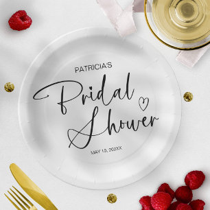 Assiettes En Carton Élégante Baby Shower Minimaliste