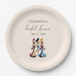 Assiettes En Carton Élégante Fête des mariées de filles habillées