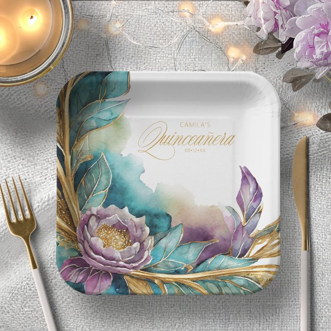 Assiettes En Carton Élégante Fiesta Quinceanera ID1029 (Créateur téléchargé)