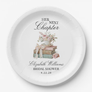 Assiettes En Carton Élégante Florale Son Prochain Chapitre Fête de Mar