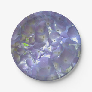 Assiettes En Carton Élégante Lavande fleurie violet clair Hydrangeas