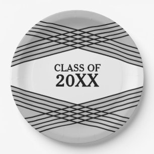 Assiettes En Carton Élégante Plaques Papier Déco Gris