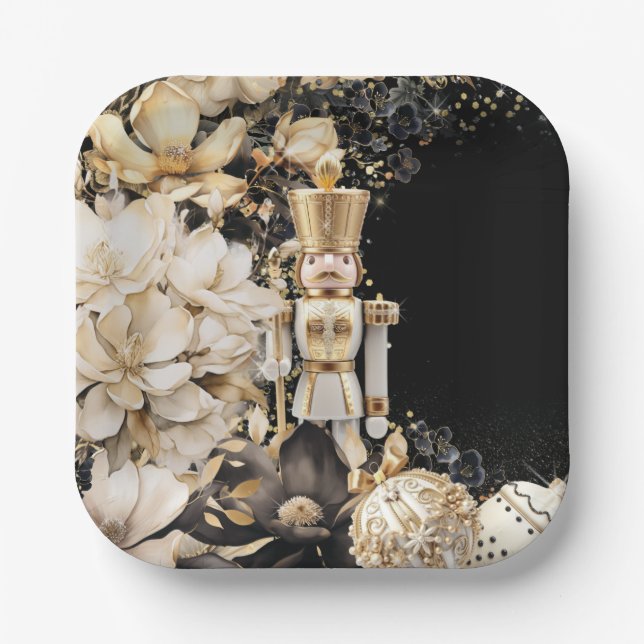 Assiettes En Carton Élégantes Plaques de Noël (Recto)