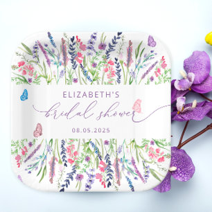 Assiettes En Carton Élégantes Plaques de papier de Fête des mariées de