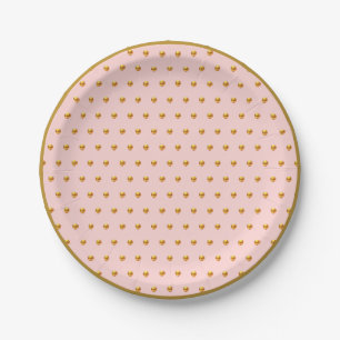 Assiettes En Carton Élégants points dorés