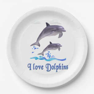 Assiettes En Carton Eléments dauphins