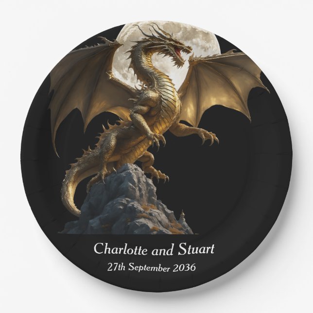 Assiettes En Carton Élevage de dragon de fer (Devant)