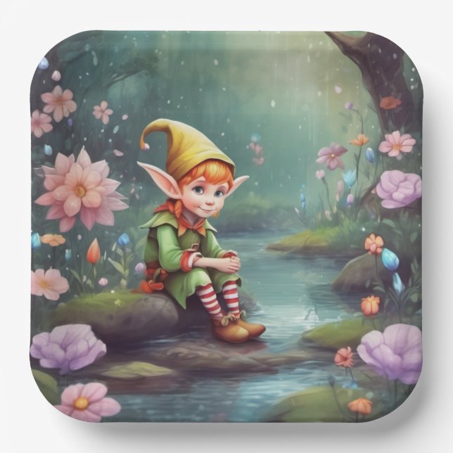 Assiettes En Carton Elf (Recto)