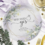 Assiettes En Carton Elle A Dit Oui Vert Géométrique Bridal<br><div class="desc">Elle A Dit Oui Vert Géométrique Plaque De Papier Nuptiale</div>