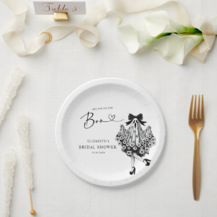 Assiettes En Carton Elle a trouvé sa Boo fantôme floral Baby Shower de