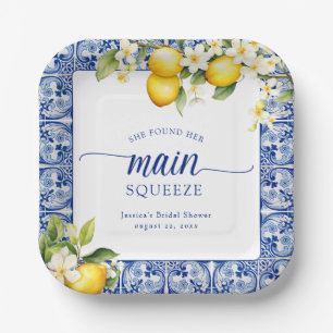 Assiettes En Carton Elle a trouvé ses citrons Main Squeeze pour l'ente