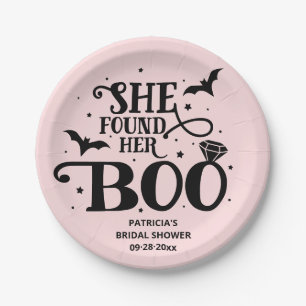 Assiettes En Carton Elle a trouvé son Boo Halloween enterrement de vie