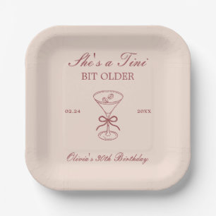 Assiettes En Carton Elle a un peu vieilli Coffee Martini Anniversaire