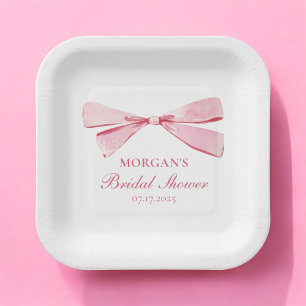 Assiettes En Carton Elle est en train de nouer la Fête des mariées de