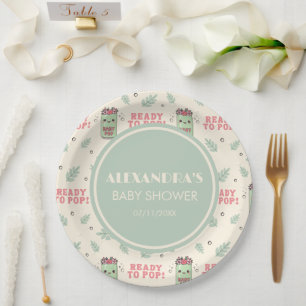 Assiettes En Carton Elle est prête à accoucher Baby Shower Bohème Kawa