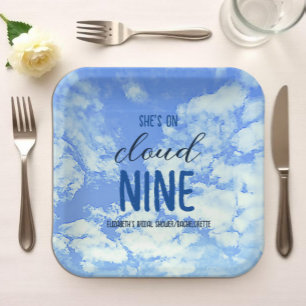 Assiettes En Carton Elle est Sur Cloud Nine ! Fête des mariées/Bachelo