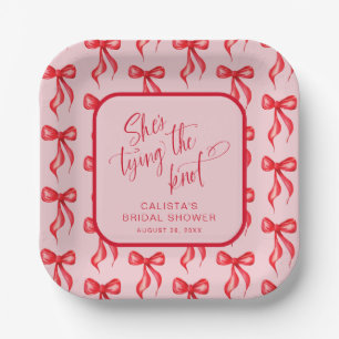 Assiettes En Carton Elle noue la Fête des mariées personnalisée