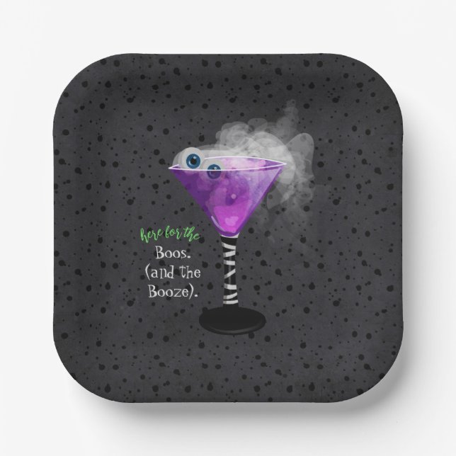 Assiettes En Carton Elle pour le Boos and Booze Adult Halloween Party (Recto)