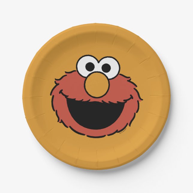 Assiettes En Carton Elmo Smiling Face (Devant)