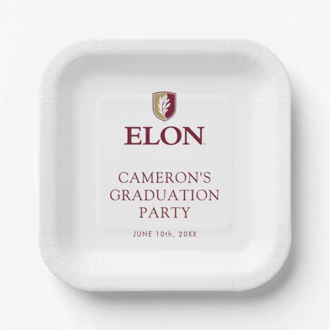 Assiettes En Carton Elon Graduation (Recto)