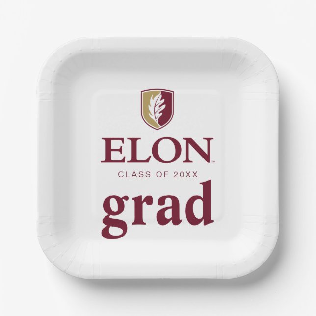 Assiettes En Carton Elon Graduation (Recto)