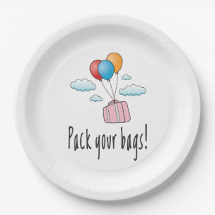 Assiettes En Carton Emballez vos sacs et partons en vacances