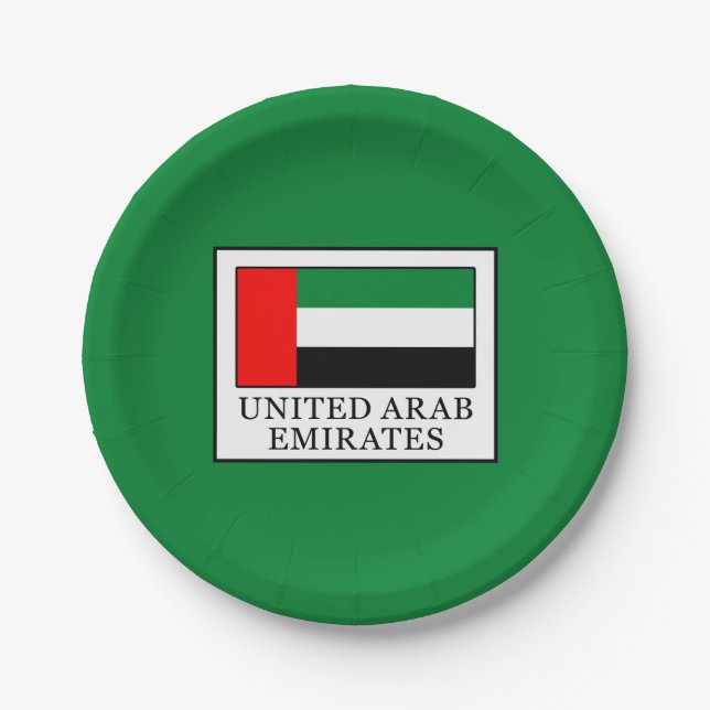 Assiettes En Carton Émirats arabes unis (Devant)