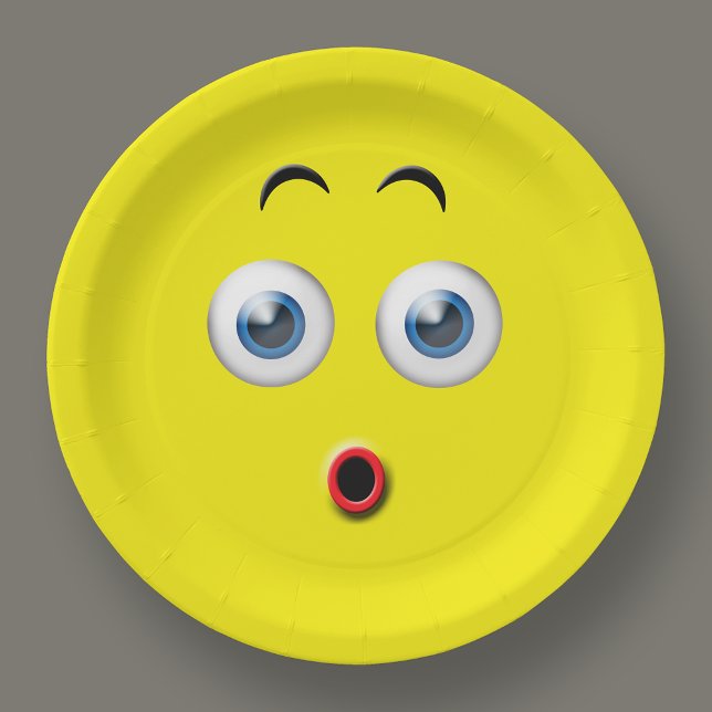 Assiettes En Carton Emoji surpris (Créateur téléchargé)