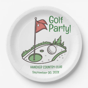 Assiettes En Carton Emplacement de l'assiette de la partie de golf sur