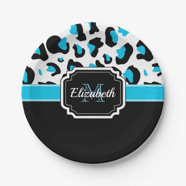 Assiettes En Carton Empreinte de léopard (Devant)