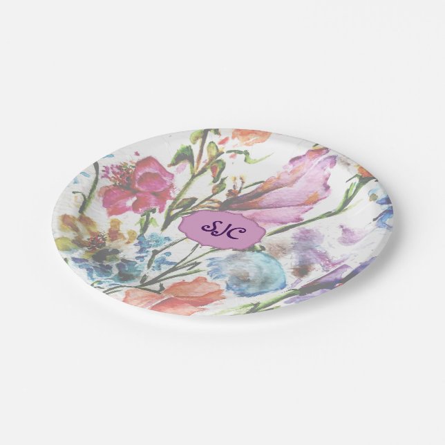 ASSIETTES EN CARTON EMPREINTES DE PATTES PUPPY |PLAQUES DE PAPIER (Angle)