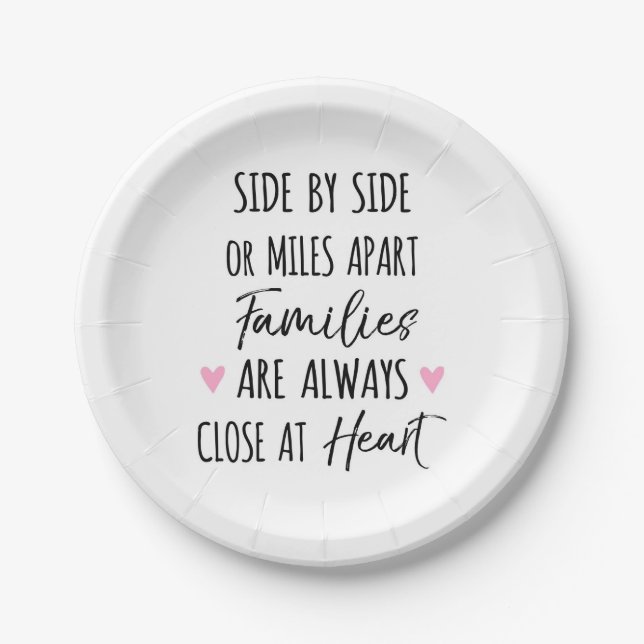 Assiettes En Carton En face ou à distance Les familles sont proches du (Devant)