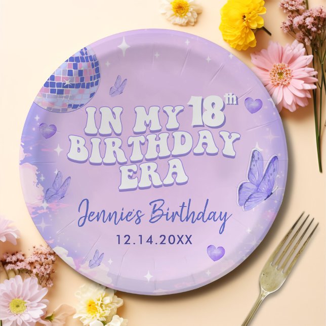 Assiettes En Carton En mon 18e anniversaire (Créateur téléchargé)