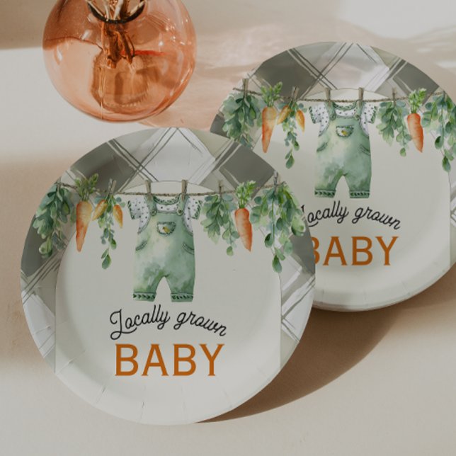 Assiettes En Carton en vichy Ligne De Vêtements Baby shower Cultivé Lo (Créateur téléchargé)