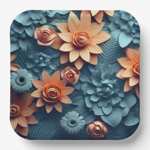 Assiettes en carton Enchanted Flower