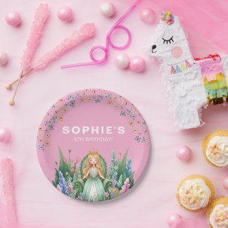 Assiettes En Carton Enchanted Woodland Fairy Princess Anniversaire