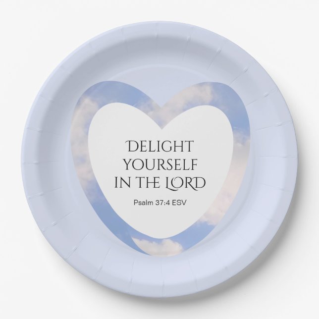Assiettes En Carton Encouragement et application de la Bible Bleue Lum (Devant)
