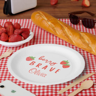 Assiettes En Carton enfance courageuse cancer baies nom personnalisé