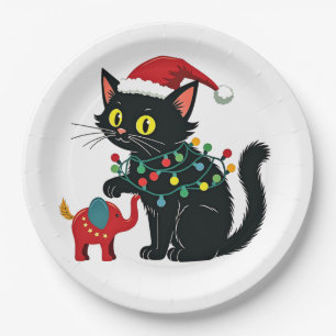 Assiettes En Carton Enfant Chat Lady Christmas Kamala Trump
