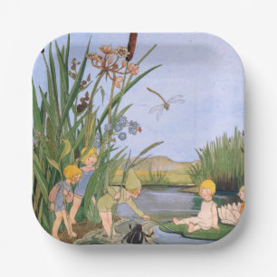 Assiettes En Carton Enfants de la forêt vintage Freddie Langeler
