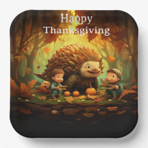 Assiettes En Carton Enfants de Thanksgiving 11