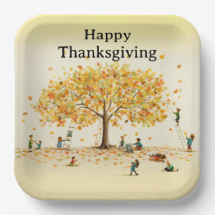 Assiettes En Carton Enfants de Thanksgiving 14