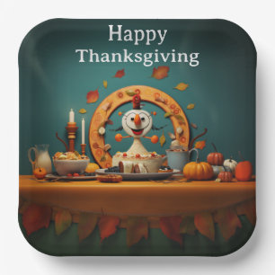 Assiettes En Carton Enfants de Thanksgiving 5