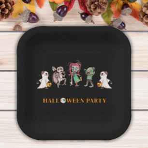 Assiettes En Carton Enfants halloween Plaque de papier éffrayante