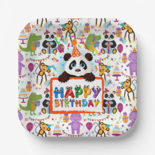 Assiettes En Carton Enfants Joyeux anniversaire