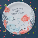 Assiettes En Carton Enfants Personnalisés Sous La Mer<br><div class="desc">Apportez l'océan à la fête d'anniversaire de vos enfants avec ces délicieuses plaques en aquarelle ! Avec une multitude de créatures marines amusantes,  comme un poisson,  un crabe,  un poulpe et un hippocampe,  ces assiettes feront de toute fête d'anniversaire sous la mer une fête mémorable.</div>