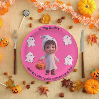 Assiettes En Carton Enfants Petits Portes Halloween Plaque en papier