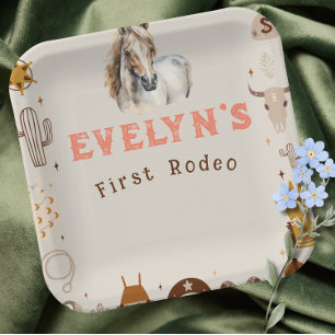 Assiettes En Carton Enfants Rodeo Cowboy Rustique Ouest