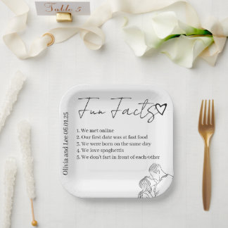 Assiettes En Carton Engagement Party Fun facts Name Wedding
